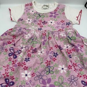 Speechless Girls Multicolor Floral and Butterfly Dress w/2 Front Pockets, Size 6